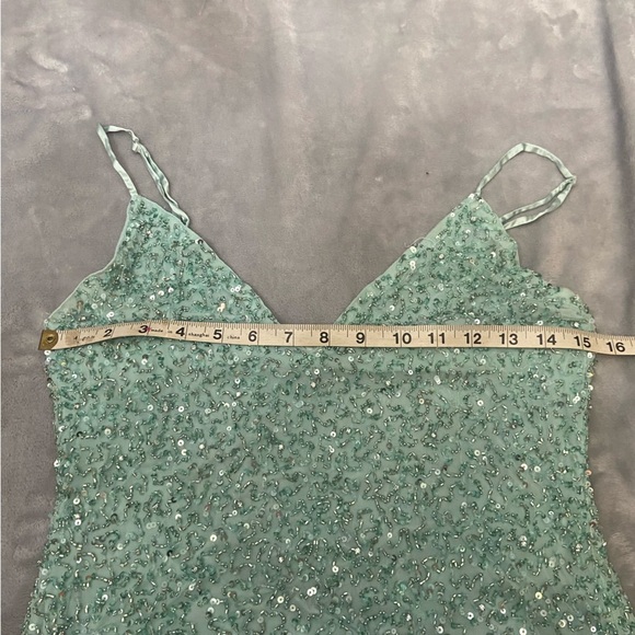 Retrofete Nolan Turquoise Powder Sequin Mini Dress 3158 - Picture 8 of 14